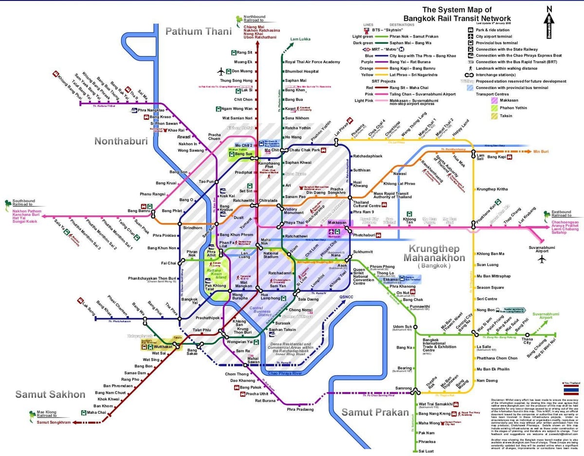 bkk รถไฟบนแผนที่
