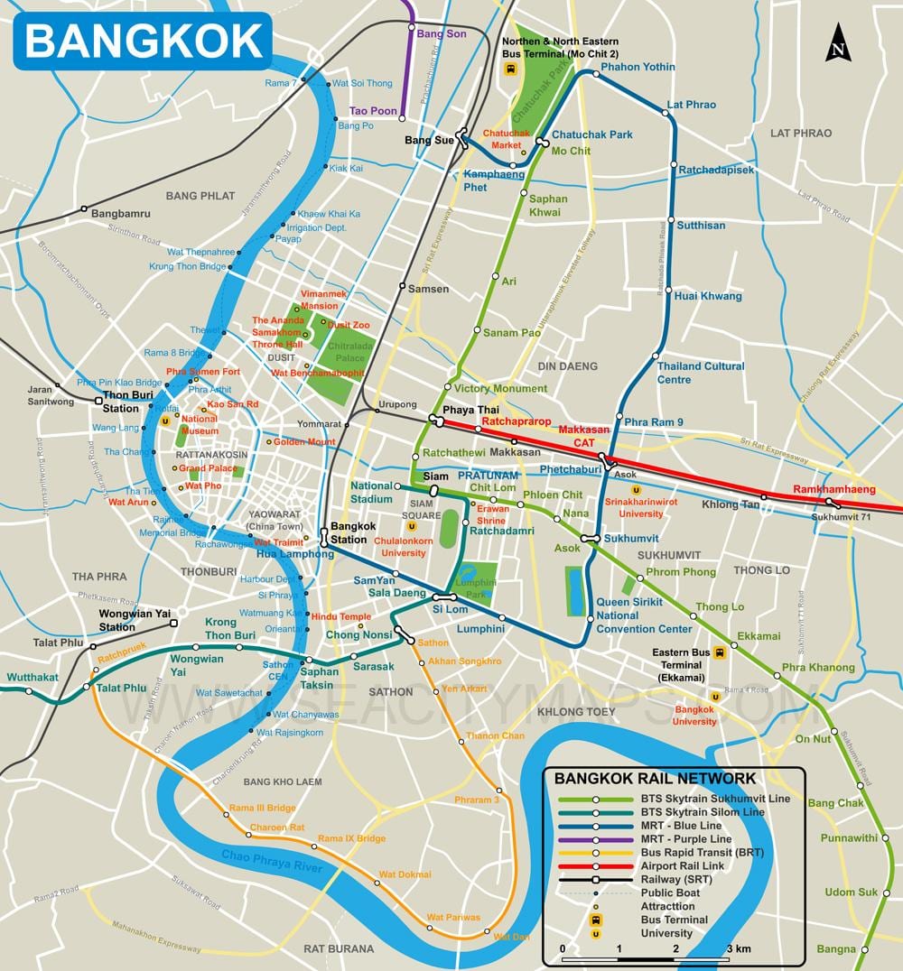 แผนที่ของกรุงเทพมหานคร world. kgm ศูนย์กลางเมือง