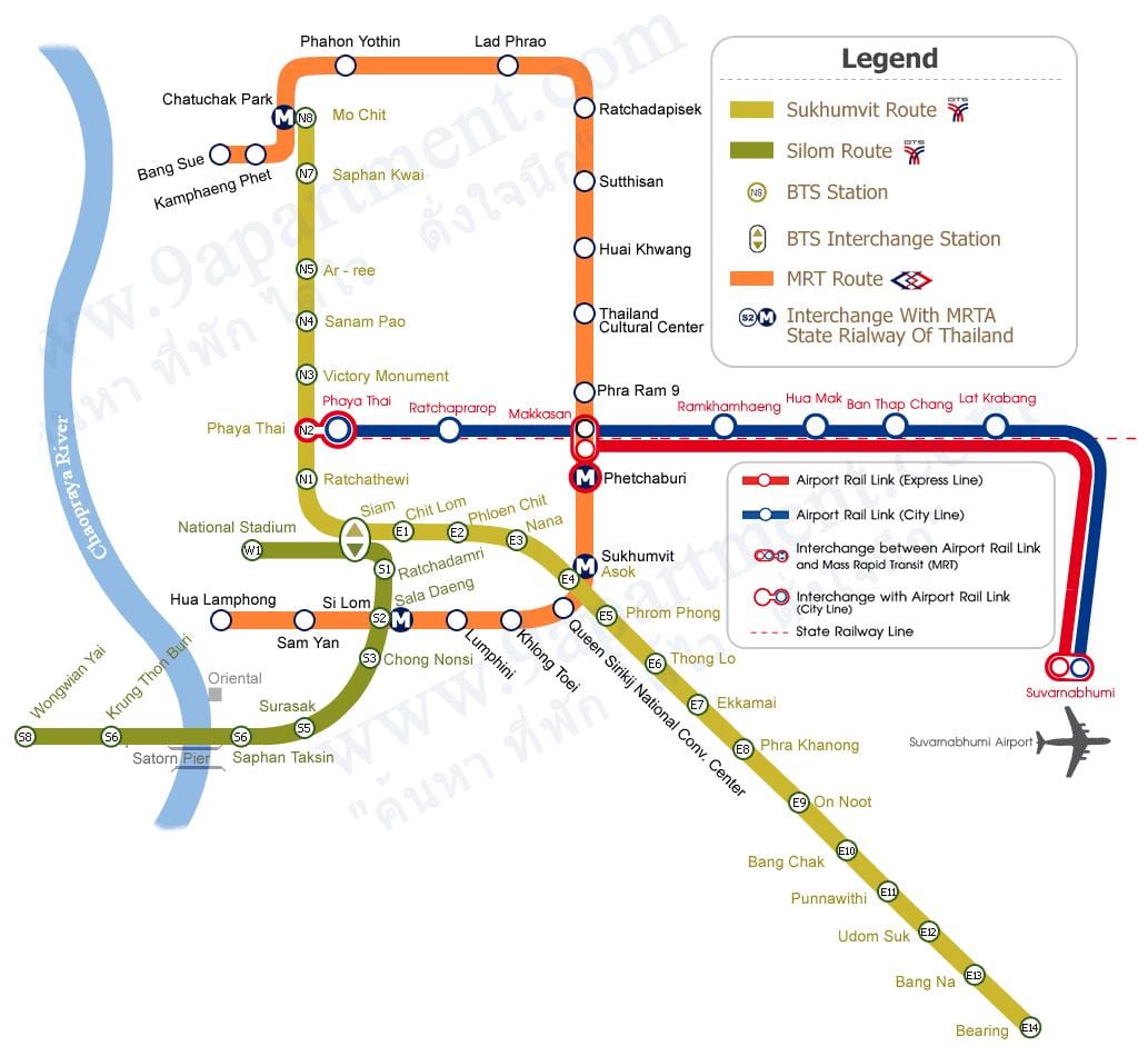 bkk bts แผนที่