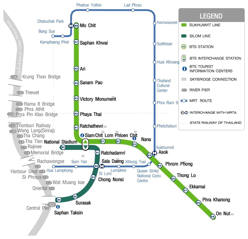 bkk skytrain แผนที่