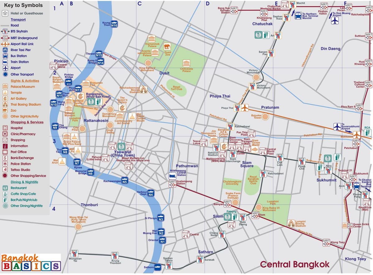 แผนที่ของเซ็นทรัลกรุงเทพมหานคร world. kgm