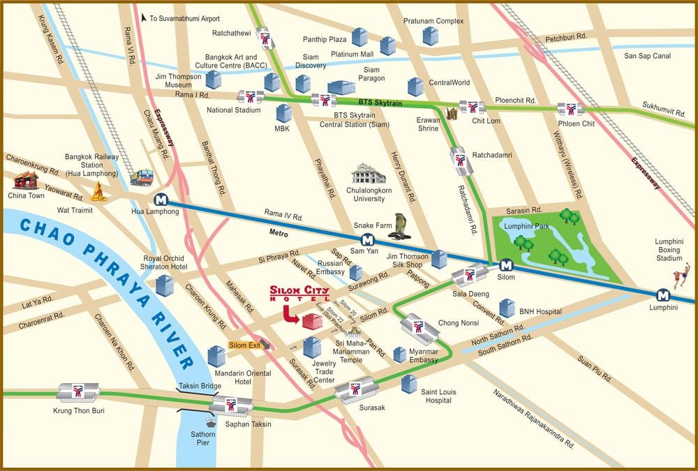 แผนที่ของแม่น้ำเมืองกรุงเทพมหานคร world. kgm