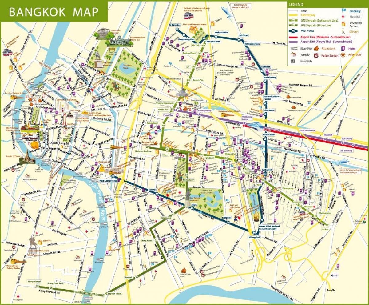 แผนที่ของกรุงเทพมหานคร world. kgm ถนน