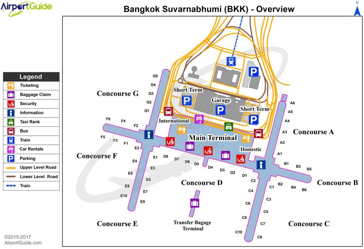 bkk นแผนที่สนามบิน