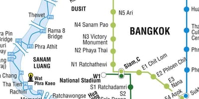 แผนที่ของกรุงเทพมหานคร world. kgm เมโทรแล้ว skytrain