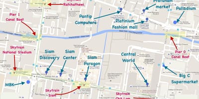 แผนที่ของตลาดกรุงเทพมหานคร world. kgm