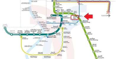 Asok bts นแผนที่สถานี