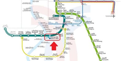 แผนที่ของ saphan taksin bts สถานี